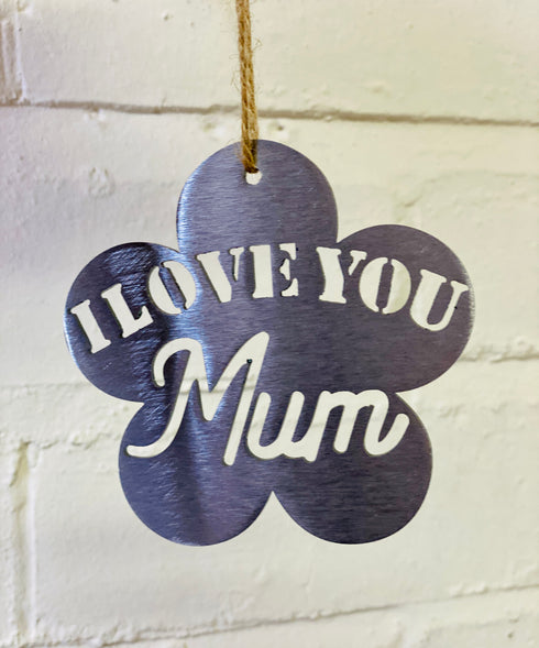 I Love You Mum Mini Steel Flower